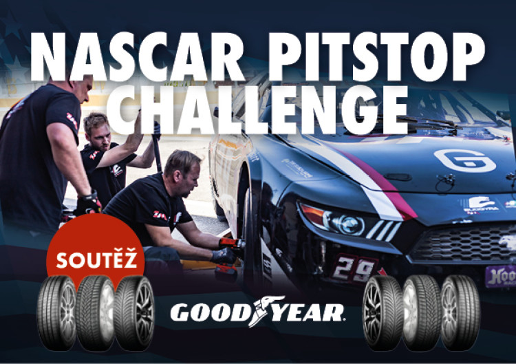 Soutěž NASCAR Pitstop Challenge o sadu pneumatik Goodyear!